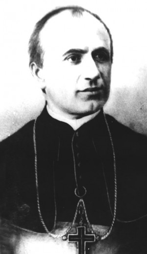 A charcoal of the young Bishop Marello.